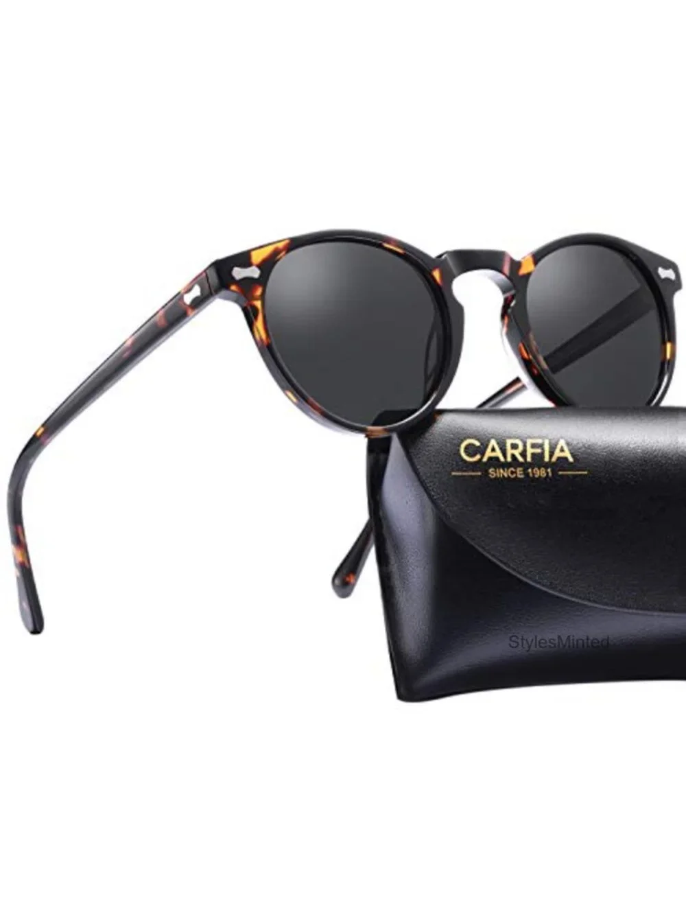 Round Polarized Sunglasses UV400 Protection Handmade Acetate Frame